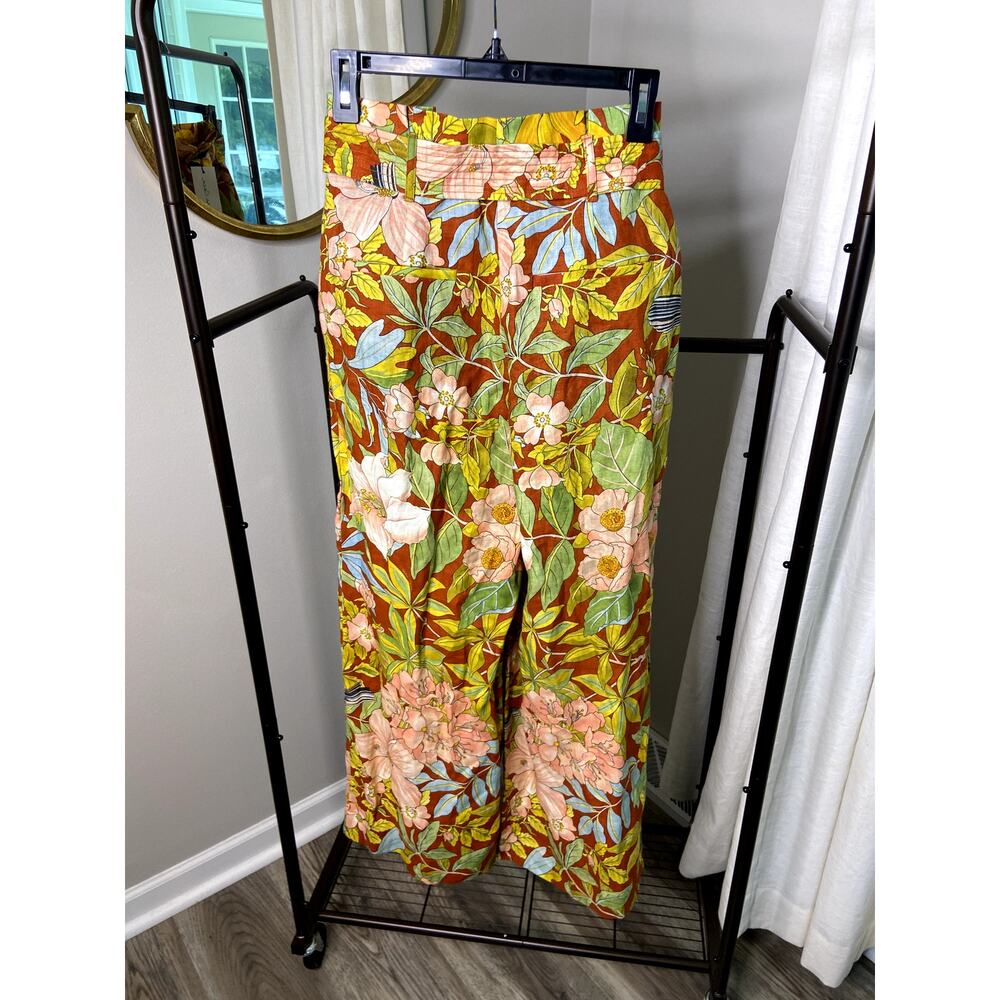 Cara Cara Palmer Linen Pants in Newberry Tropic Clay size 2 - Picture 5 of 7